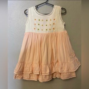 Smallwoods clothing co pink and white dress size 3T